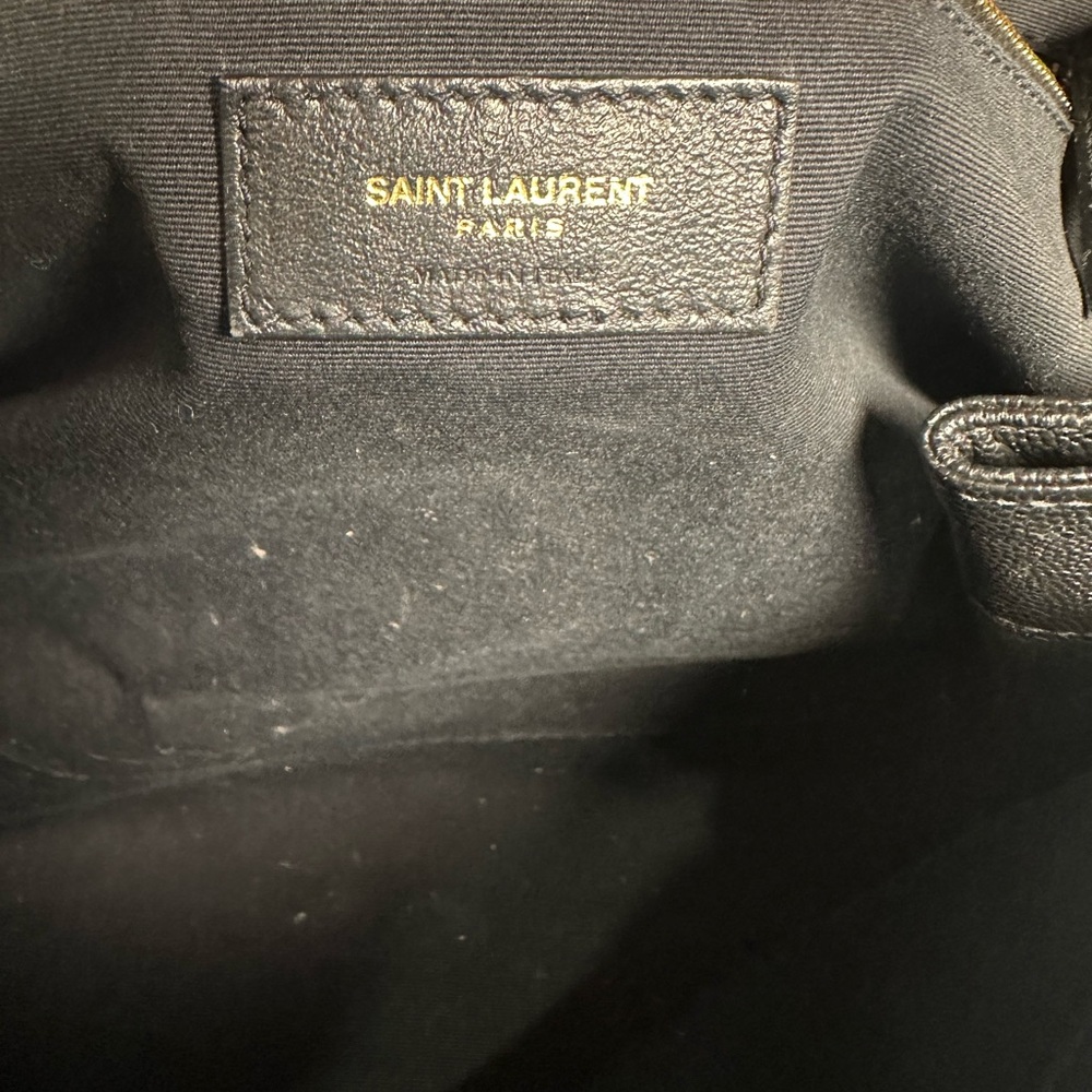 SOLD ❌❌❌ Yves Saint Laurent Black Chevron Shoulder Bag with Gold Chain - Picture 14 of 15